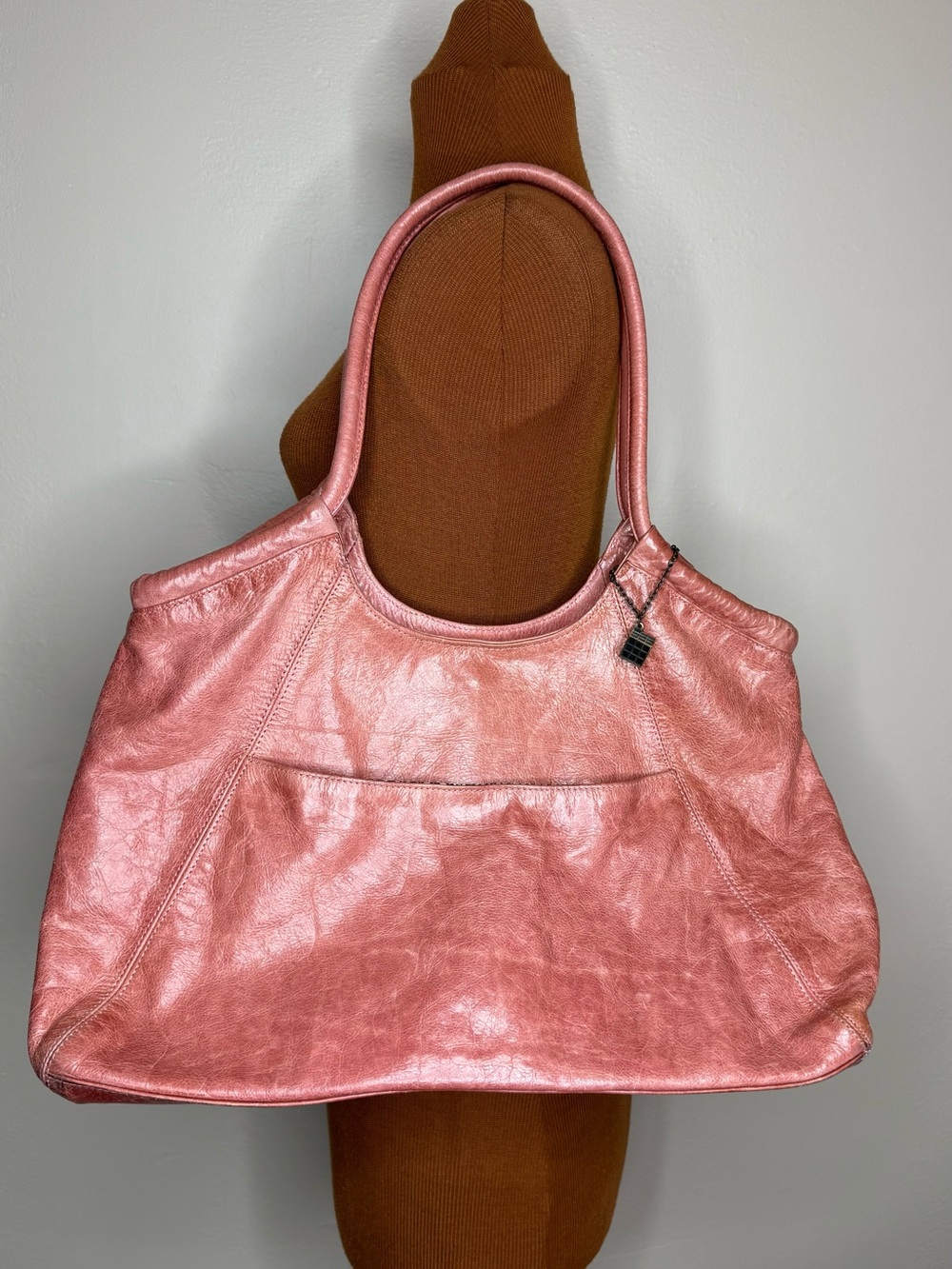Helen Welsh Leather Pink Hobo Tote Shoulder Bag